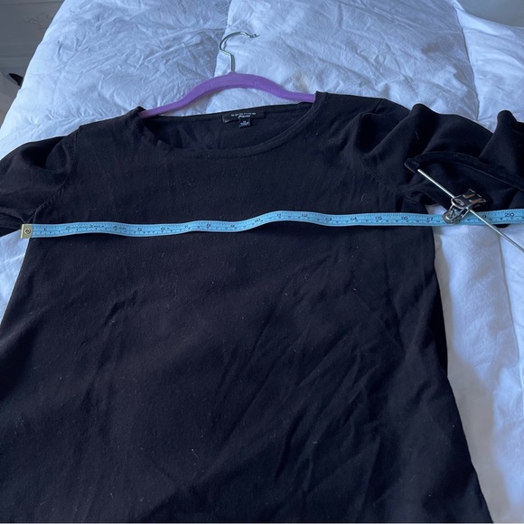 Spense brand knit top. Simple black pullover with some stretch. 3/4 sleeves. - Picture 6 of 7
